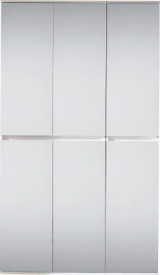 Produktbild von trendteam Garderobe Garderobenschrank Mirror Weiß Melamin 111 x 191 x 34 cm