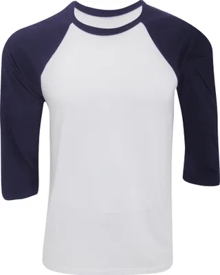 Obrázok produktu pre Plátené pánske baseballové tričko, 3/4 rukáv BC1332 (2XL) (biela/navy blue)