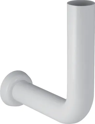 Obrázok produktu pre Geberit splachovací koleno s rozetou 90 stupňov, d32 mm, biele, vysoké, 1 ks.