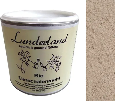 Produktbild von Lunderland Bio Eierschalenmehl 400g gemahlen für Hunde und Katzen