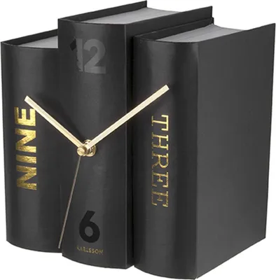 Immagine prodotto di Karlsson - Orologio da tavolo a libro - Nero
