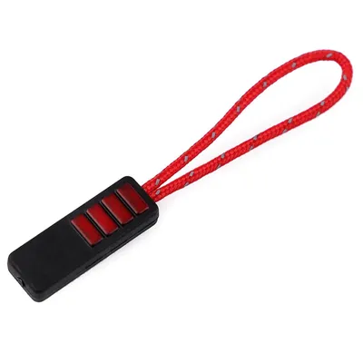 10 Zipper-Schlaufen Reißverschluss-Anhänger rot