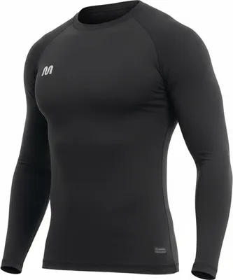 A black long-sleeved shirt on a white background.