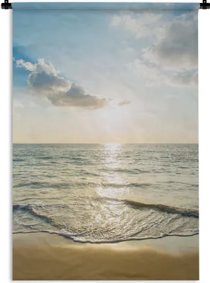 Produktbild von MuchoWow® Wandteppich Wandbehang Meer - Sommer - Strand 90x135 cm Tapisserie Dekoration Wandtuch - Baumwolle - Wandskulptur