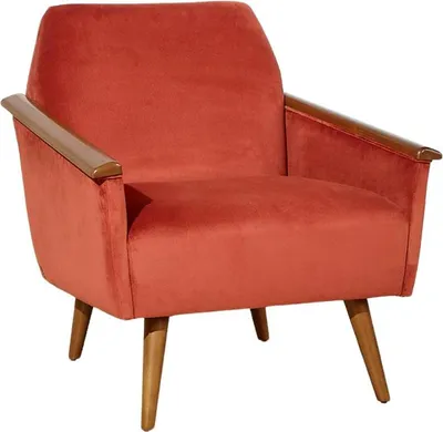 Produktbild von Sander Vintage-Sessel aus Samtstoff und Massivholz