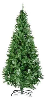 Obrázek produktu pro Umělý vánoční stromek 180 cm - PVC vánoční stromek tmavě zelený - Plně umělý vánoční stromek s kovovým podstavcem - Opakovaně použitelný interiérový vánoční stromek - Vánoční dekorace a vánoční stromky - 1 kus [56486E]