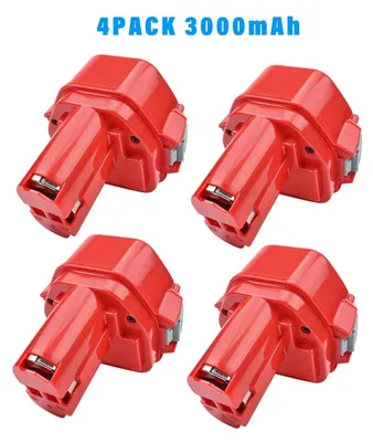 Image de Batterie de remplacement pour Makita 12V - Bloc-batterie NiMH 4x 3,0Ah - Compatible avec les modèles PA12, 1220, 1222, 1235, 1233S, 6271D - Batterie pour outils électriques