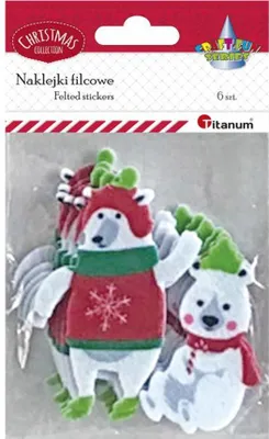 Produktbild von Filzsticker Eisbären 6 Stück Titanum