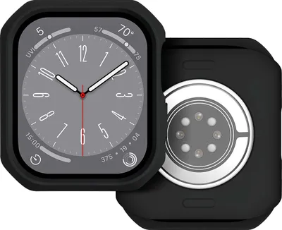 Produktbild von Itskins, Gehäuse für Apple Watch 42–44 mm, verstärktes Hybrid-Solid-R-Gehäuse, 100 % recycelter Kunststoff, Schwarz