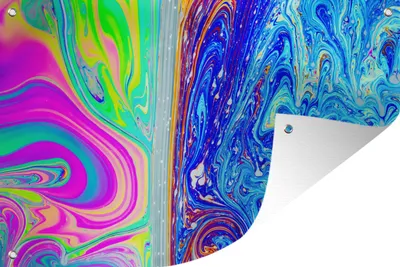 Obrázek produktu pro MuchoWow® Zahradní plakáty - Tvary - Barvy - Umění - Psychedelické - 40x60 cm - Zahradní dekorace