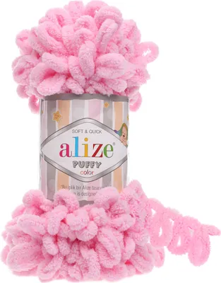Produktbild von 100g Strickgarn Alize Puffy, patentierte Neuheit, Schlaufen-Stricken ohne Nadeln
