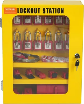 Zdjęcie produktu dla Zestaw lockout tagout LOTO 59 el blokady kłódki BHP