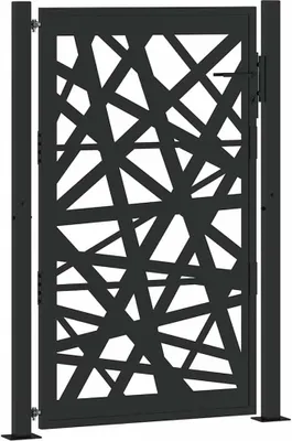 Immagine prodotto di Cancello da giardino nero 100x150 cm in acciaio design leggero