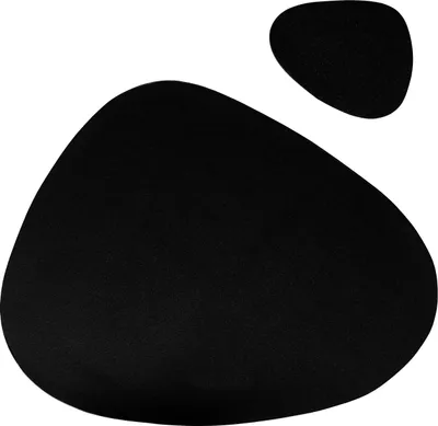 Produktbild von Krumble Tischset und Untersetzer - Design Tischset mit Untersetzer /  Schwarz - Anti-Rutsch - Lederoptik