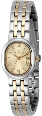 Obrázek produktu pro Invicta Angel 48140 Dámské Hodinky - Quartz Hnutí - Nerezová Ocel s Zlatým Ciferníkem - 20 mm