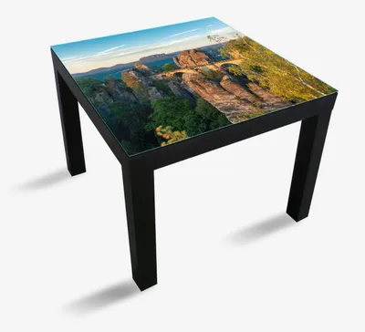 Produktbild von Wallario Möbeldesign -  Glasplatte, Schutzplatte mit Motiv - geeignet für Ikea Lack Tisch, Größe: 55 x 55 cm, Motiv: Steinerne Brücke in der Landschaft