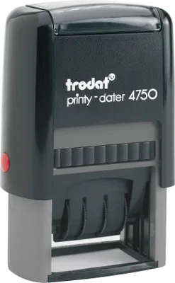 Produktbild von trodat Datumstempel Printy-Dater 66306 41x24mm GEBUCHT gr/sw