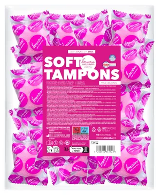 Immagine prodotto di LOOVARA Soft Tampons Professional – 40 Pezzi – Morbidi e Confortevoli Senza Cordino di Rimozione – Dimensione più Grande per Una Tenuta Sicura e Stabile – Discreti e Igienici per Sport e Sauna