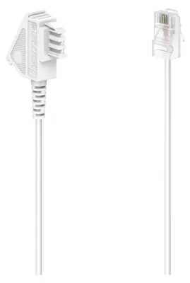 Produktbild von Hama 00201120, 10 m, RJ-45, TAE (F), Männlich, Männlich, Weiß