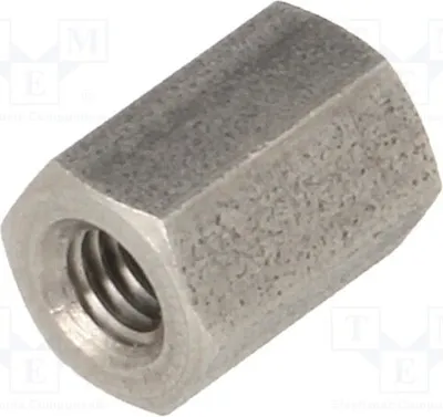 Immagine prodotto di 10 distanziatori filettati con filettatura interna M4, lunghezza 10 mm, esagonali, dimensioni 146x10. Distanziatori