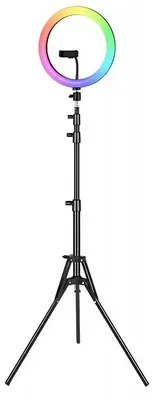 Produktbild von Verk 24568: LED-Ringlampe mit Stativ, 120W, RGB