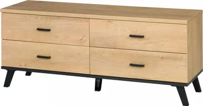 Produktbild von Furniture24 Lowboard John 06 Unterschrank Tv Schrank Fernsehenschrank Fernsehentisch mit 4 Schubkästen