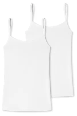 Produktbild von Schiesser Uncover Damen Spaghettitop 2-Pack - weiss - Größe M