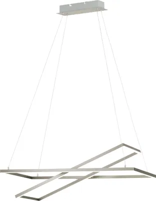 Produktbild von EGLO LED Pendelleuchte Tamasera, Hängelampe dimmbar, schwenkbar, Hängeleuchte, Esstischlampe in Nickel-Matt und Weiß, Wohnzimmerlampe, warmweiß