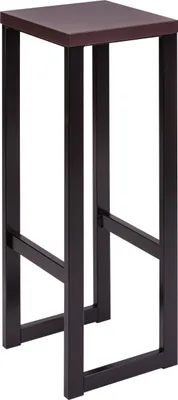 Produktbild von Spec-Wood, Hocker Holz LOFT, Barhocker Holz, Blumenhocker Holz mit Metallgestell, Duschhocker Modern, Küchenhocker, Barstühle, Tresenhocker, Sitzhocker 30x30x90 cm
