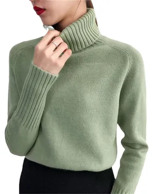 Productafbeelding van JJzex Dames kasjmier trui, herfst/winter, met ronde hals, lange mouwen