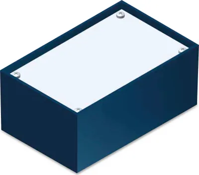 Immagine prodotto di Custodia in plastica modello 'optativ' - blu petrolio - 110,0 x 70,0 x 48,0 mm