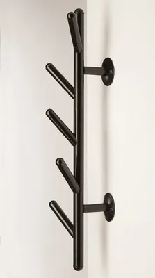 Produktbild von Wandgarderobe Garderobe Metall schwarz 5 Haken 63cm