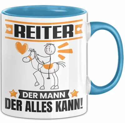Produktbild von Reiter Tasse Geschenk für Reiter Der Mann Der Alles Kann Geschenkidee zum Geburtstag (Blau)