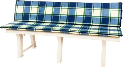 Produktbild von Auflage Gartenbank Elba 2-teilig 150 cm 2163 blau kariert KETTtex