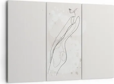 Produktbild von Bild auf Leinwand - Leinwandbild - 3 Teile - Minimalismus Körper Frauen - 165x110cm - Wand Bild - Wanddeko - Wandbilder - Leinwanddruck - Bilder - Wanddekoration - Leinwand bilder - CE165x110-4831