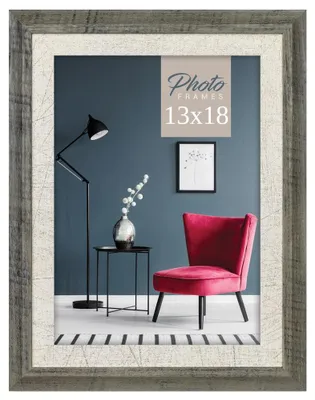 Image de Cadre photo en bois rectangulaire gris pour 13x18 cm