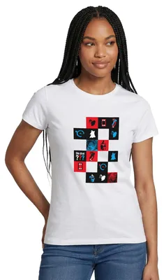 Produktbild von Spreadshirt Die Drei Fragezeichen Kacheldesign Frauen T-Shirt, M, Weiß