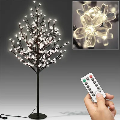Productafbeelding van Kerstbloesemboom 180 cm met Afstandsbediening 200 LED - Timer Dimmer IP44 Indoor Outdoor Warm Wit