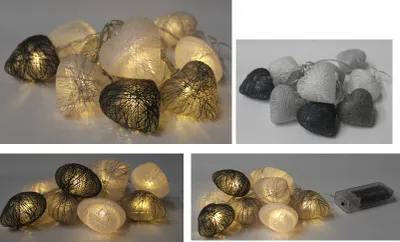 Produktbild von LED Lichterkette Baumwollehearts 10 tlg.