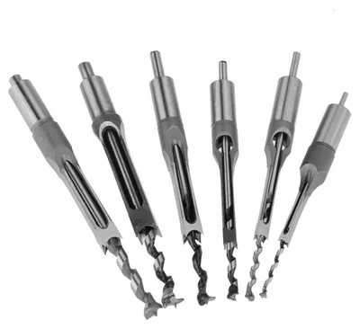 Vierkantlochbohrer-Set, 6-teilig, für Holz, 6–16 mm