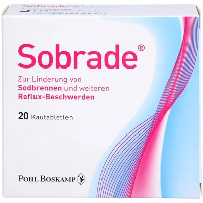 Immagine prodotto di Sobrade compresse masticabili per alleviare il bruciore di stomaco e altri disturbi da reflusso, 20 compresse masticabili