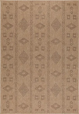 Produktbild von Teppium Indoor Outdoor-Teppich Flachgewebe Natürlicher Sisal Look Wetterfest Wohnzimmer Balkon Küche Terrasse Boho Design Grösse: 120x170 cm