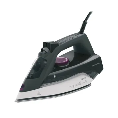 Produktbild von Grundig SI 4850, Dampfbügeleisen, Keramik-Bügelsohle, 1,9 m, 110 g/min, Grau, Violett, Weiß, 25 g/min