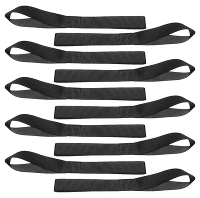 Produktbild von Set mit 10 schwarzen Spanngurten für Motorräder, 30 cm lang