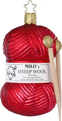 Produktbild von Christbaumschmuck Strickfreude rot 11,5cm