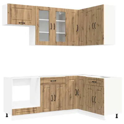 Obrázek produktu pro vidaXL Kuchyňská sestava KALMAR, 8 kusů, Imitace dřeva Artisan, materiál: dřevotříska