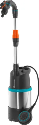 A GARDENA submersible pump for rainwater barrels, shown against a white background.