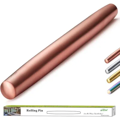 Obrázek produktu pro Rolovací váleček, 42 cm, nerezová ocel, růžové zlato, titanový povrch, pro pečení