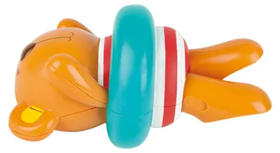 Produktbild von Hape Teddy geht planschen - aufziehbarer Badespielzeug-Teddy mit Quietsch-Badewa