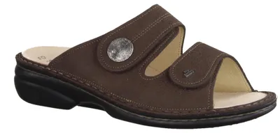 Produktbild von Finn Comfort Sansibar Damen, Pantolette, Leder, Espresso, lose Einlagen, bequem - Damenschuhe Pantolette / Zehentrenner, Braun, leder (streetnubuk)